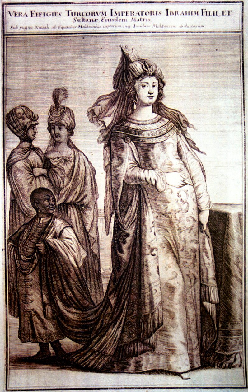 Mahpeyker Sultan se svými dvorními služebníky, 1647 od Unbekannt