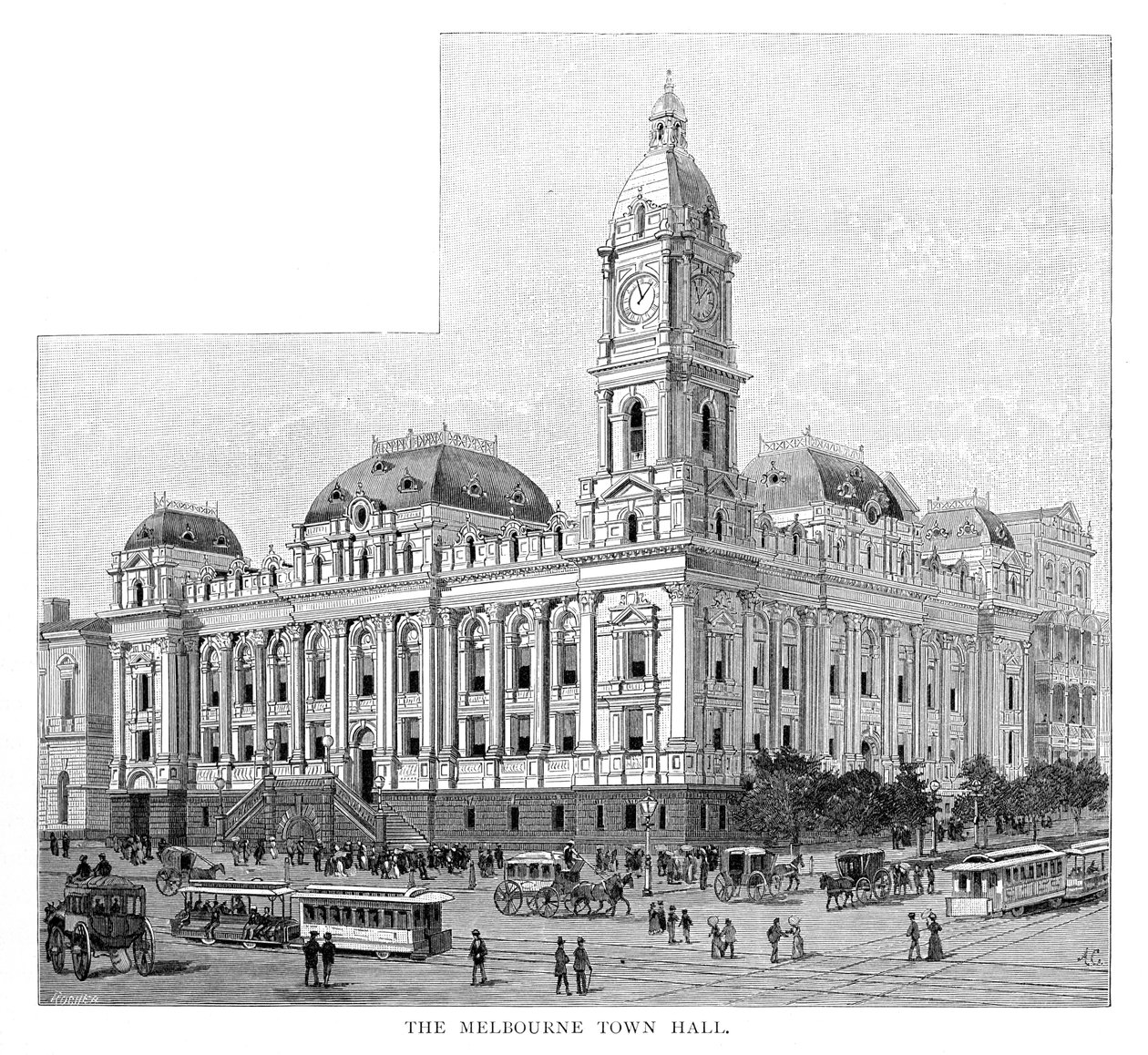 Radnice v Melbourne, Victoria, Austrálie, 1886 od Unbekannt