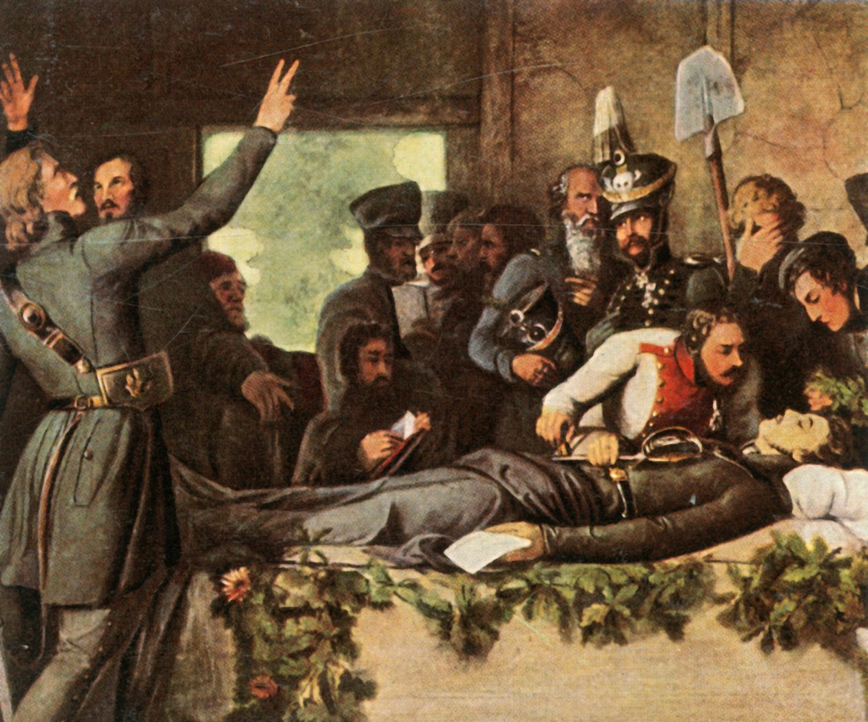 Muži svobodného sboru Lützow s tělem Körners, 26. srpna 1813, 1936. od Unbekannt