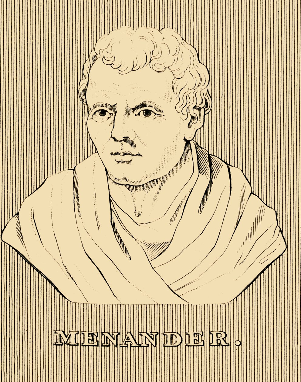 Menander, c342-290 př.nl, 1830. od Unbekannt