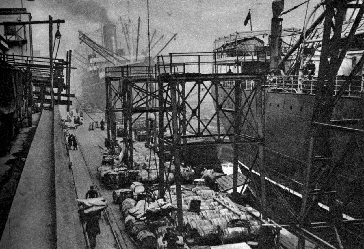 Obchodní lodě v Royal Albert Dock, Londýn, 1926-1927 od Unbekannt