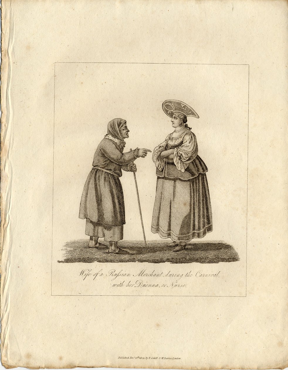 Kupcova manželka se sestrou během Faschingu, 1833 od Unbekannt