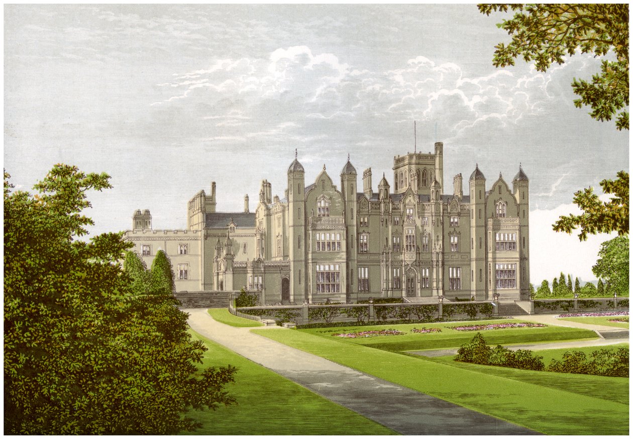 Merevale Hall, Warwickshire, domov rodiny Dugdale, c1880 od Unbekannt