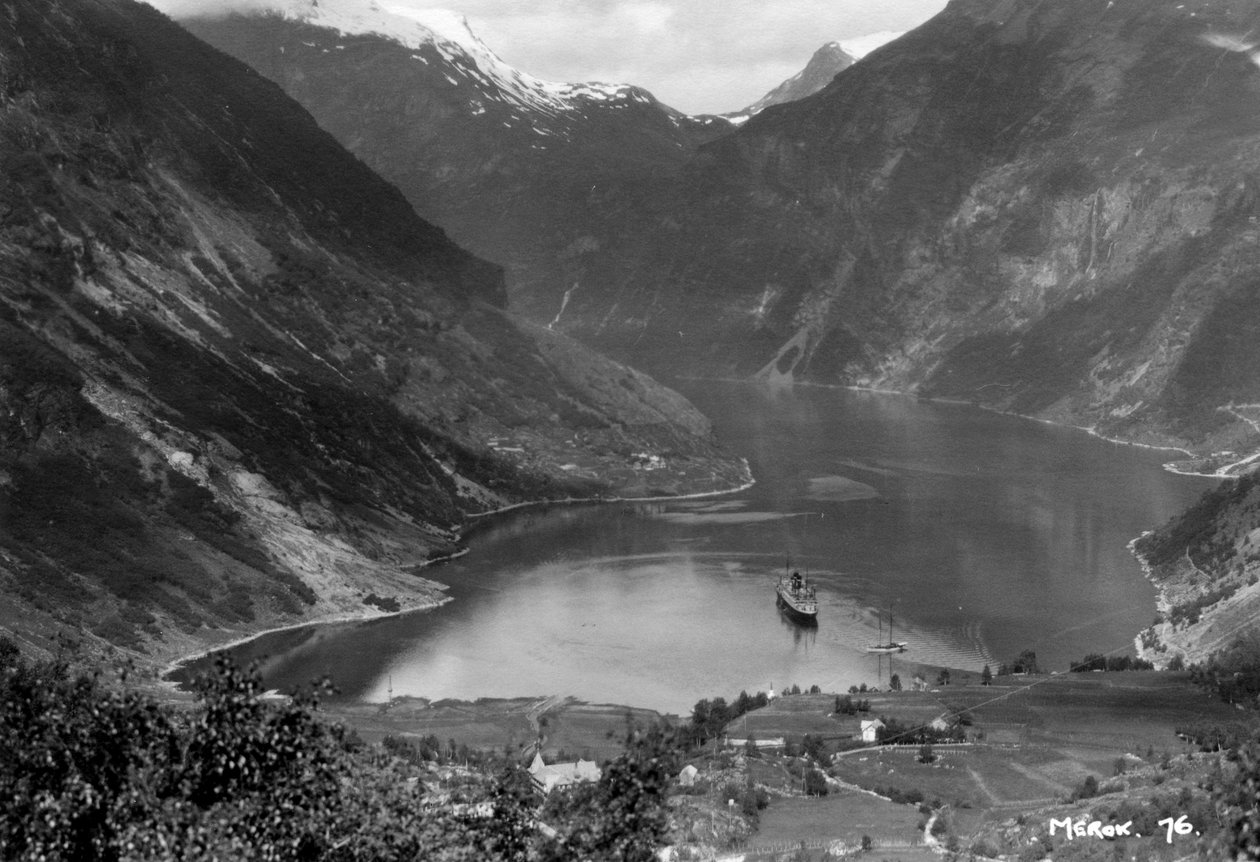 Merok, Geirangerfjord, Norsko, 1929 od Unbekannt