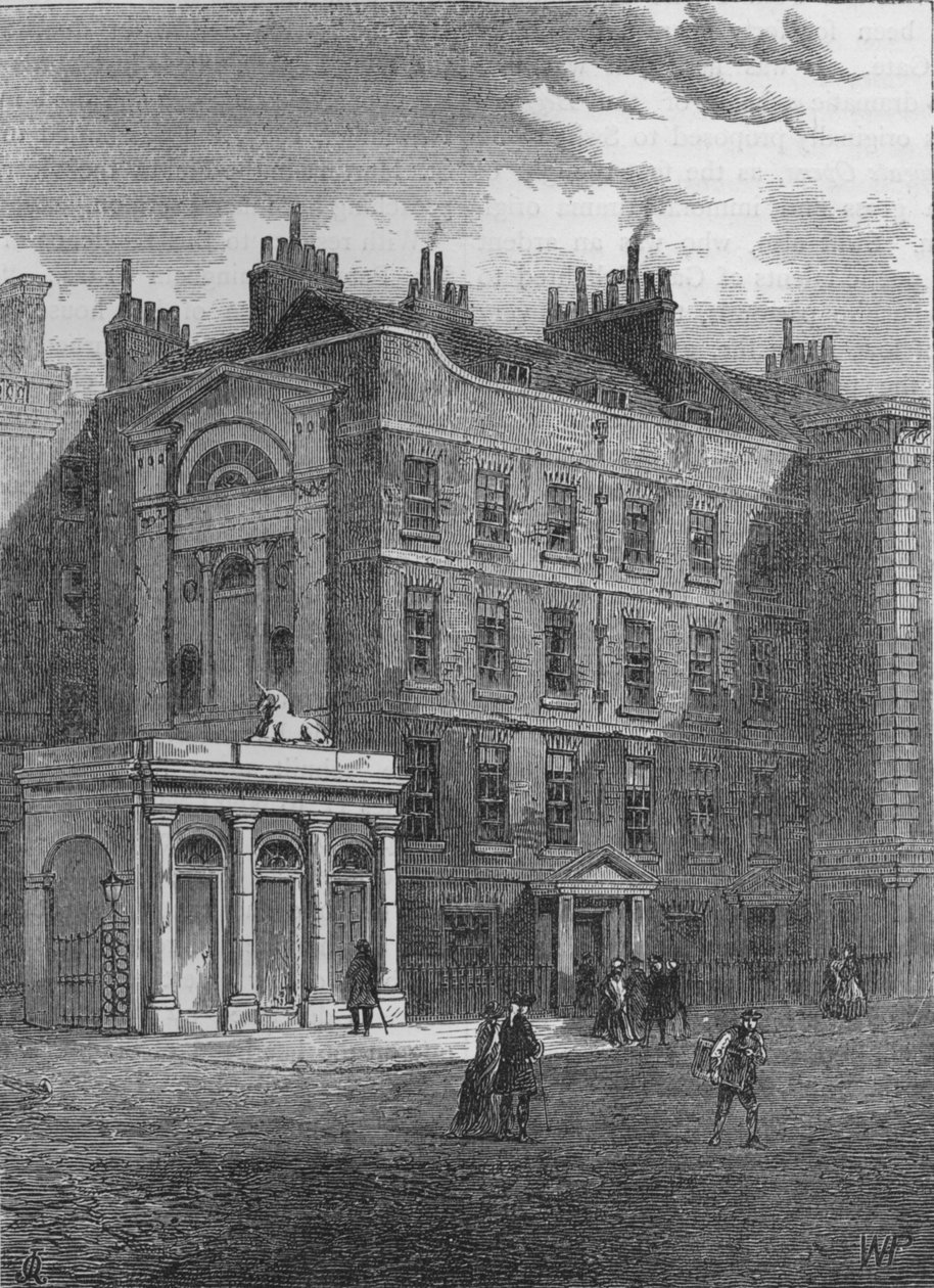 Původní aukční síně pánů Christie a Mansons, Westminster, Londýn, c1860 1878 od Unbekannt
