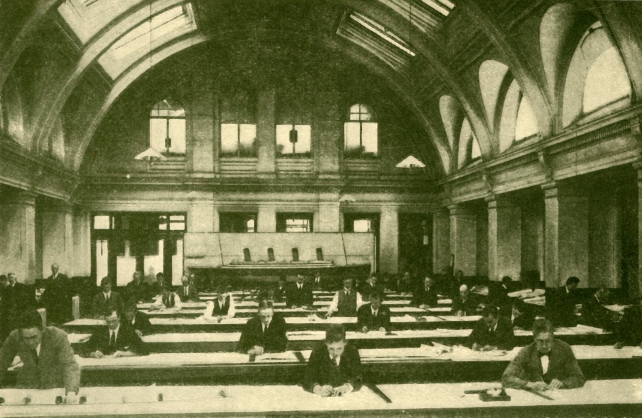 Pánové Harland & Wolffs Drawing Office, Belfast, c1930. od Unbekannt