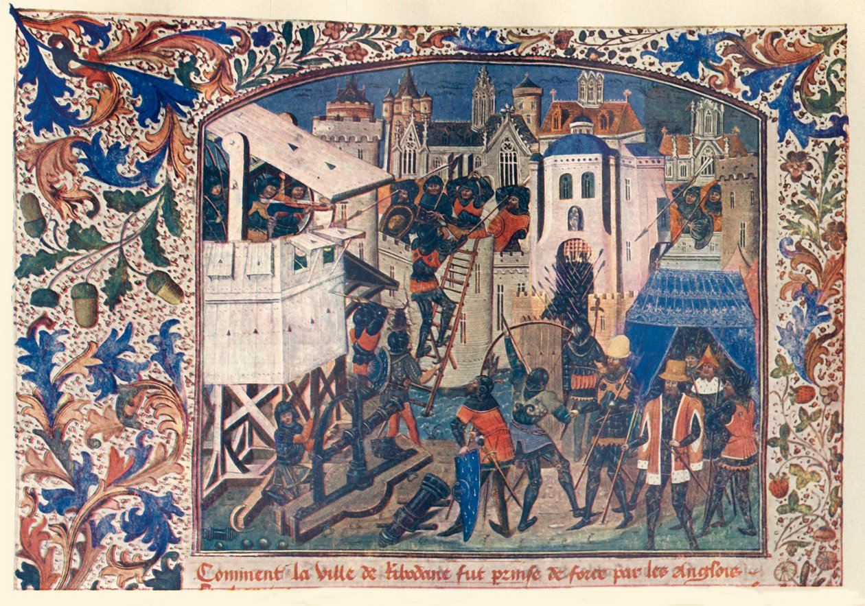 Metody válčení během stoleté války, c1400, c1930. od Unbekannt