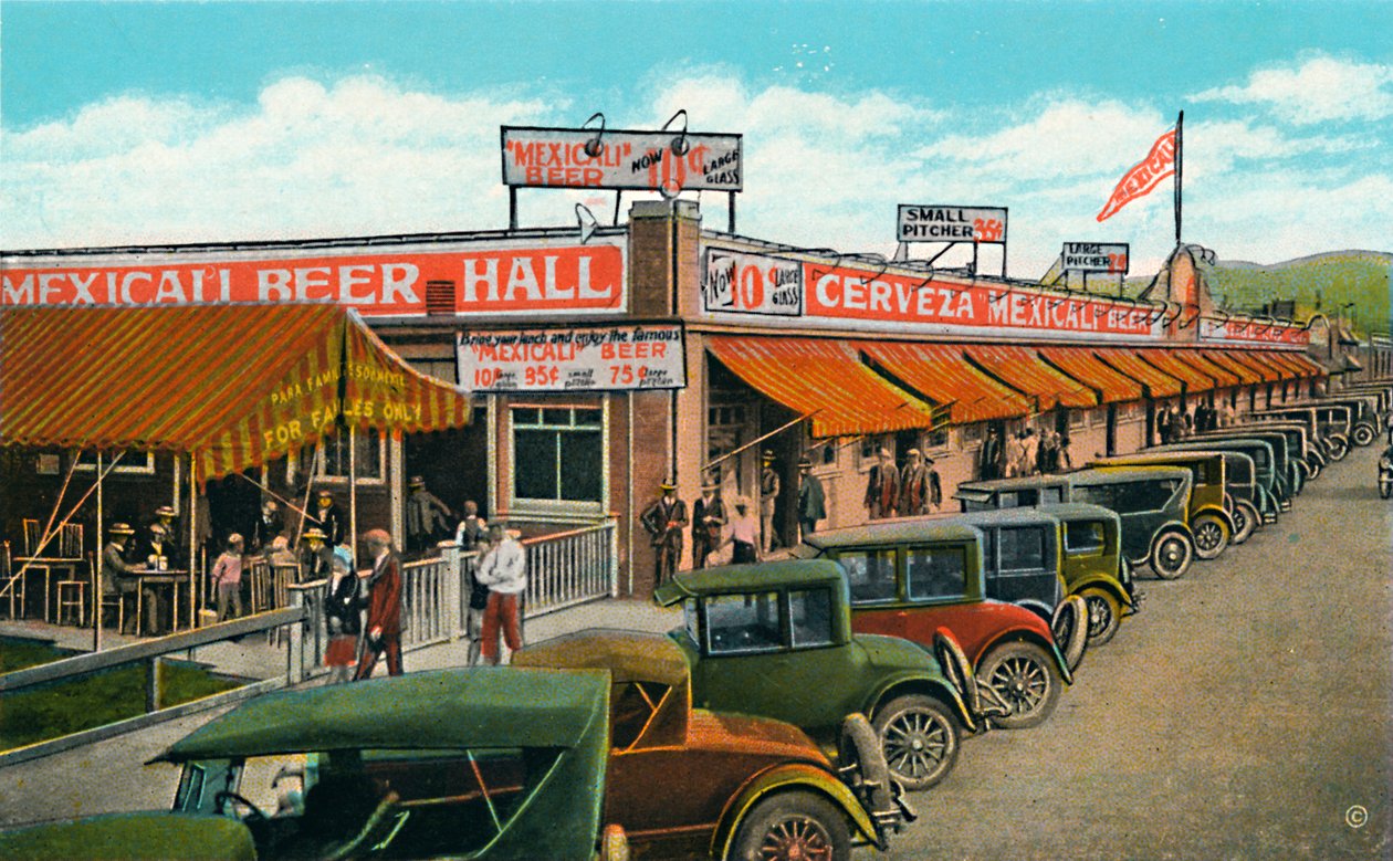 Mexicali Beer Hall, nejdelší bar na světě, c1939 od Unbekannt