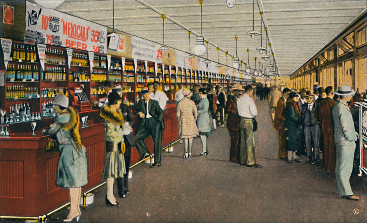 Mexicali Beer Hall, nejdelší bar na světě, c1939 od Unbekannt