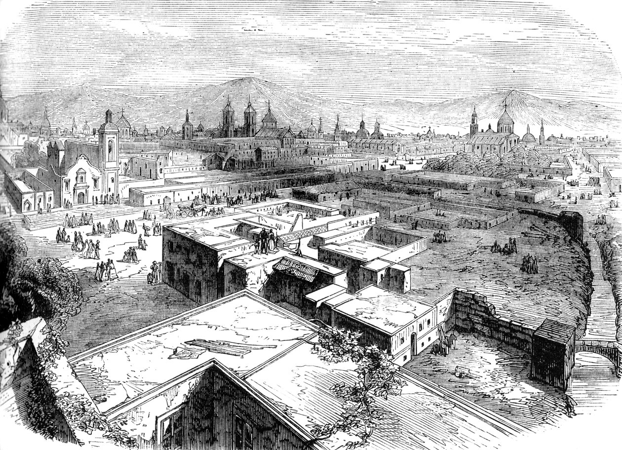 Mexico City, Mexiko, polovina 19. století c1880 od Unbekannt