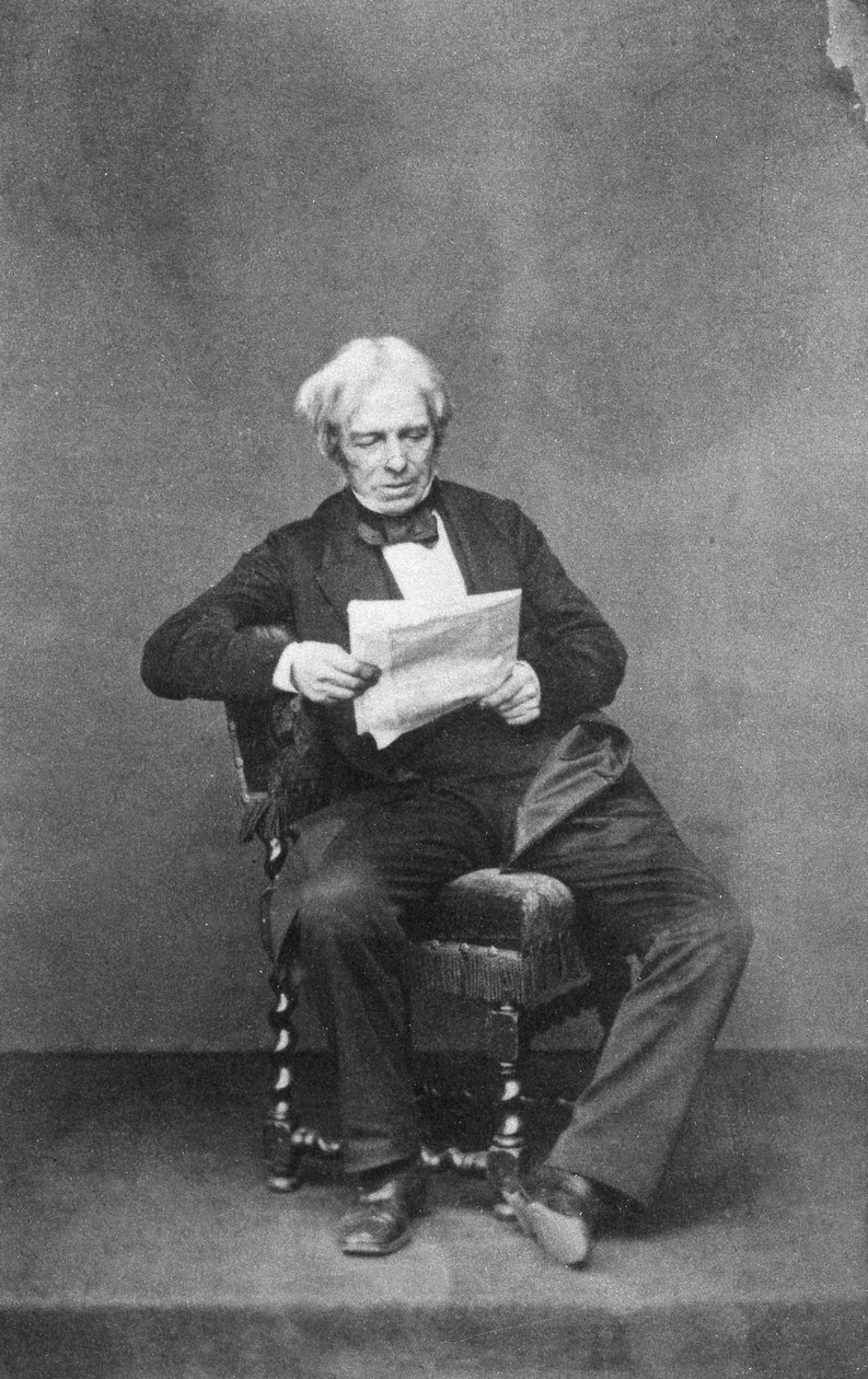 Michael Faraday, britský fyzik a chemik, c1850-1867 od Unbekannt