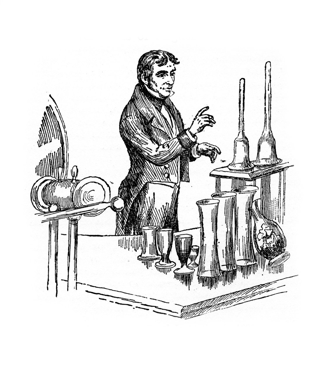 Michael Faraday přednáší v Royal Institution, Londýn, 1835 20. století od Unbekannt