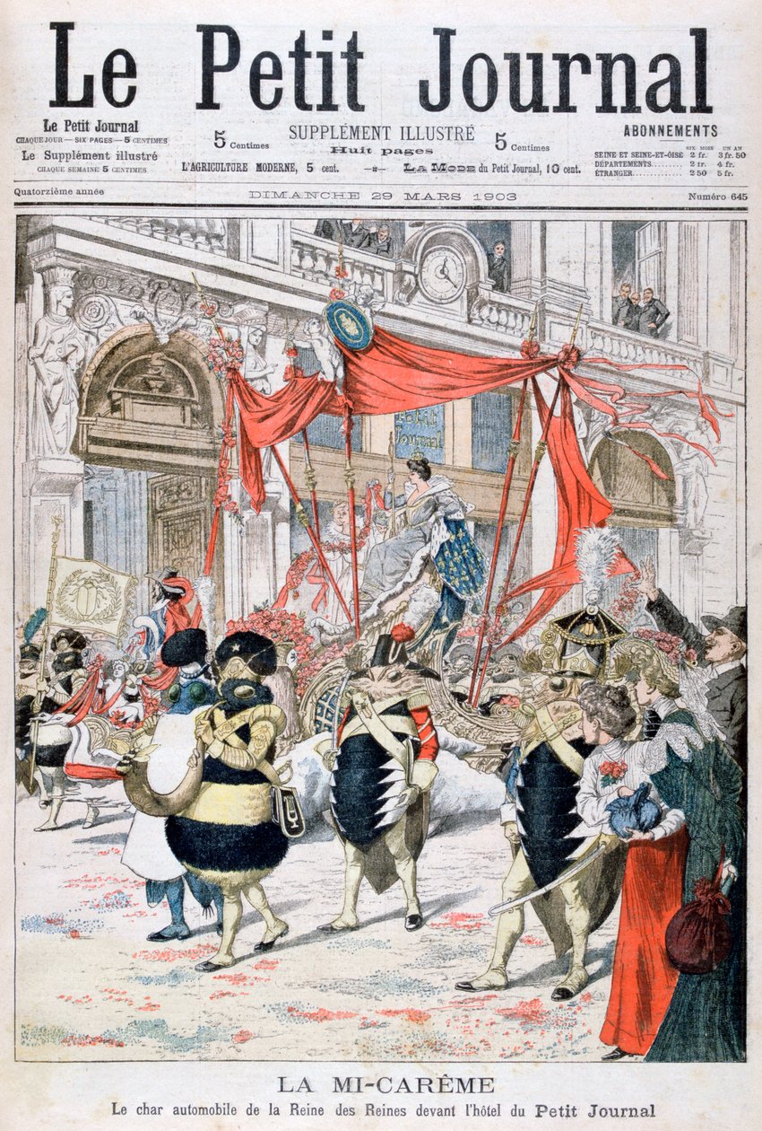 Karnevalová plavba královny královen v polovině postní doby, 1903 od Unbekannt