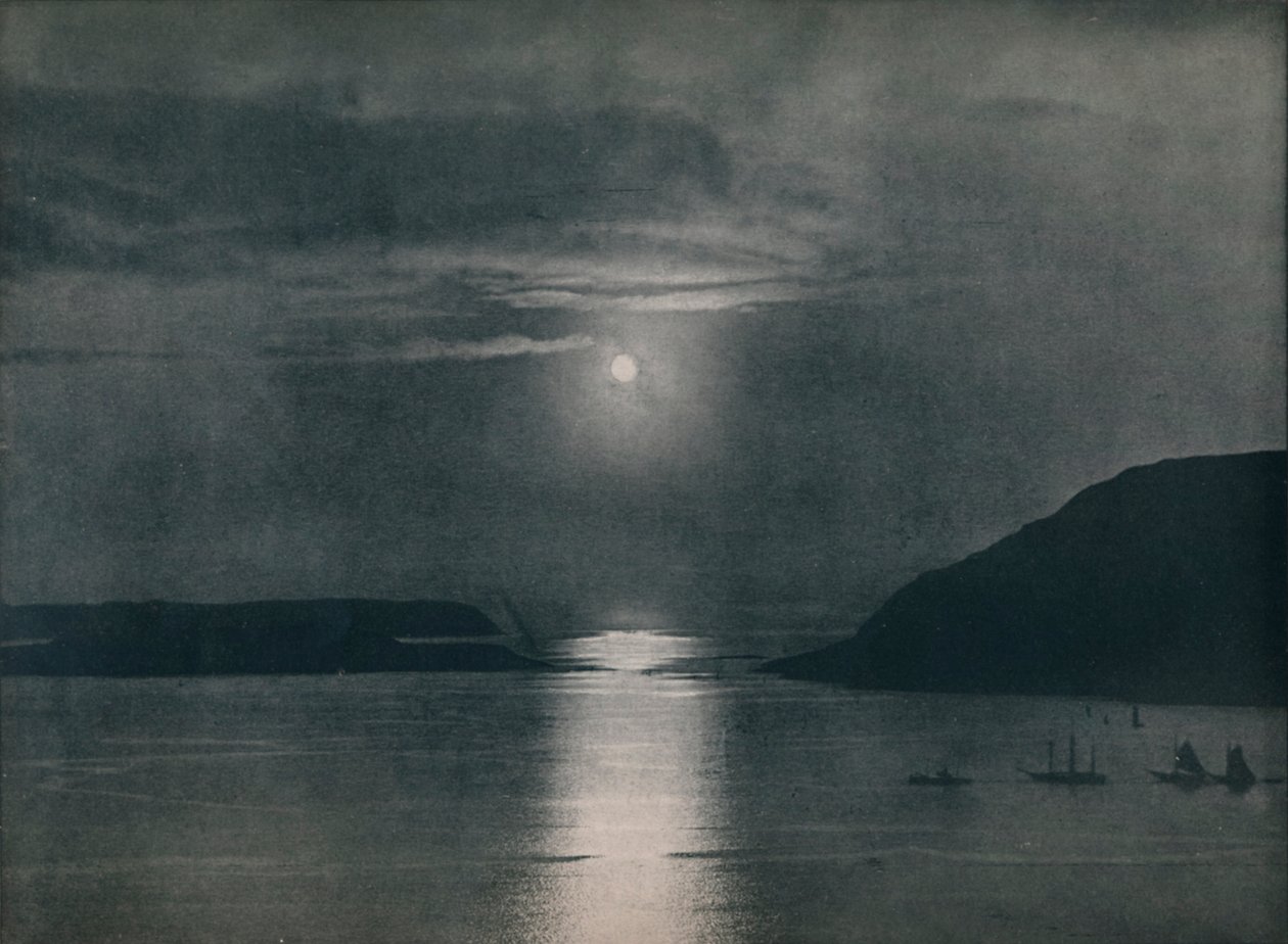Půlnoční slunce na Hammerfestu, 1914. od Unbekannt