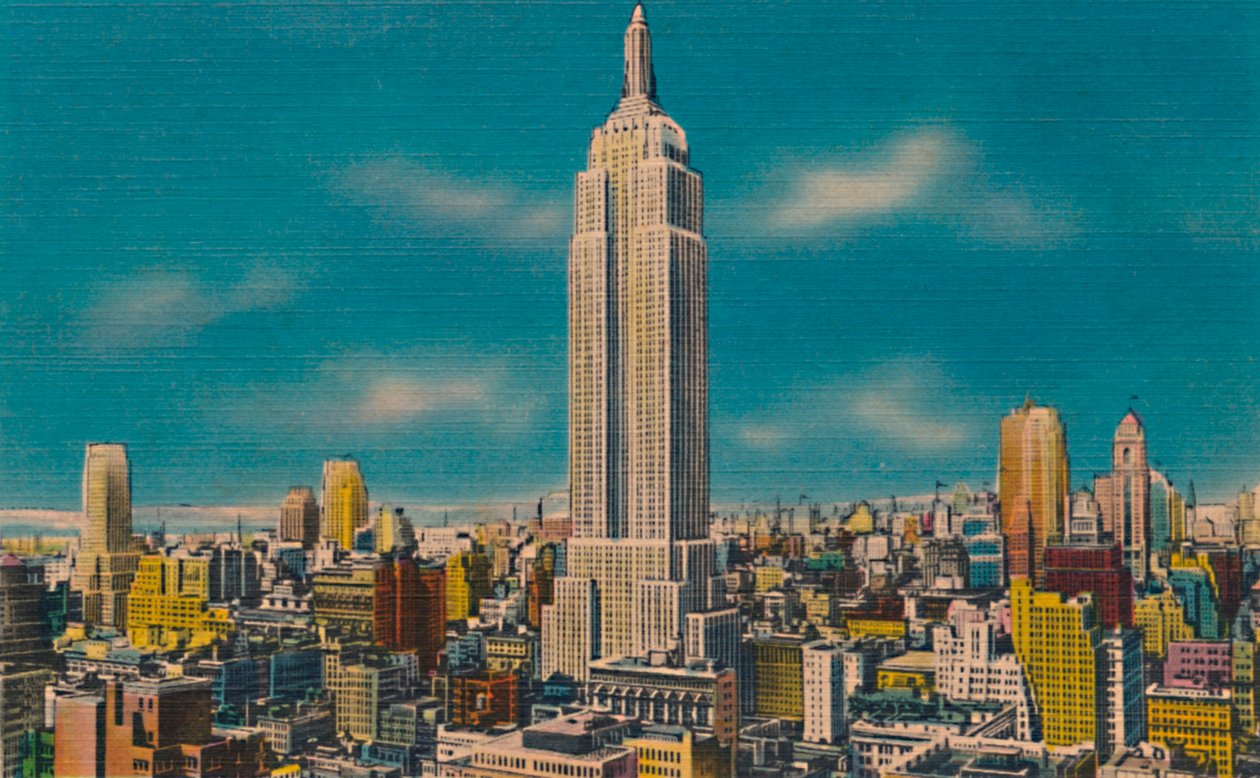 Midtown Panorama zobrazující Empire State Building, New York City, c1940 od Unbekannt