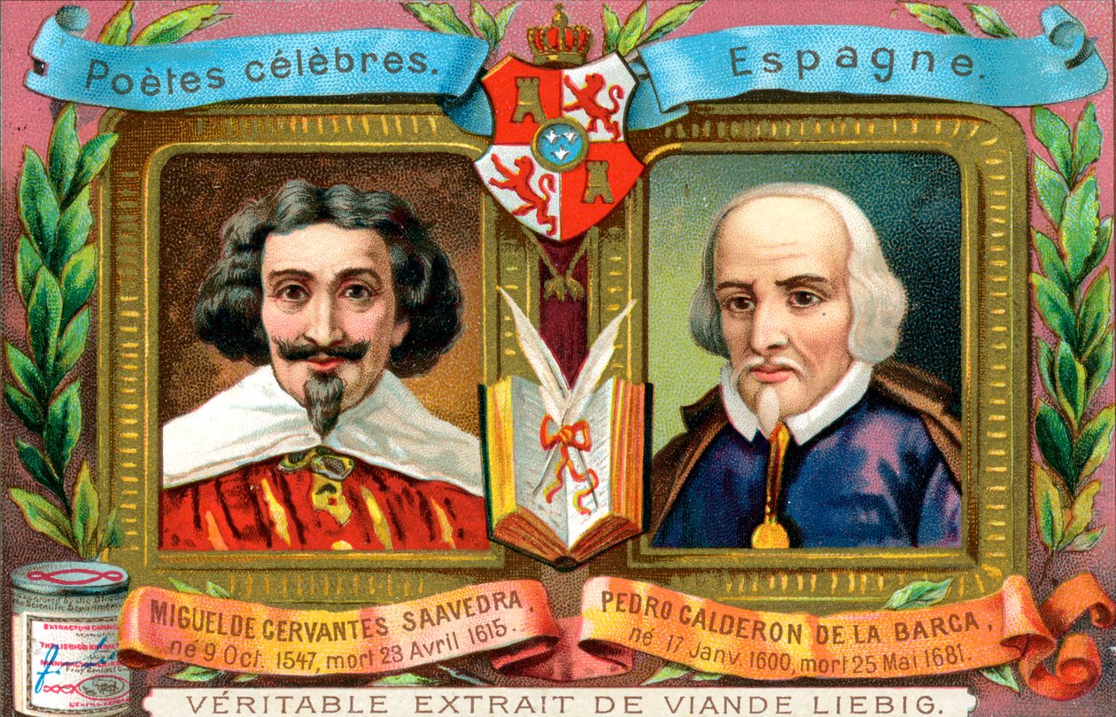 Miguel de Cervantes Saavedra a Pedro Calderon De La Barca, c1900 od Unbekannt