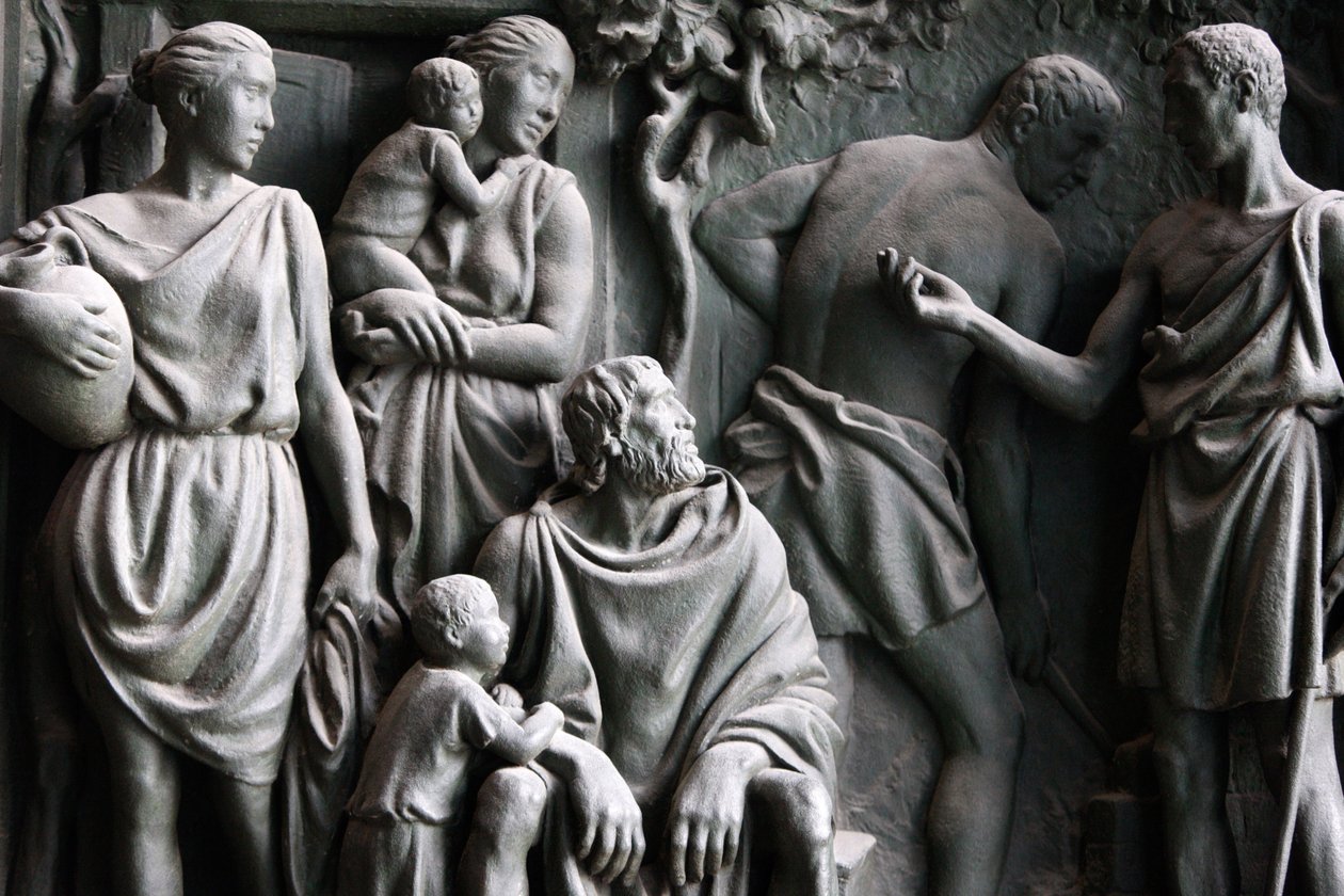 Socha brány Milan Duomo, Milán, Itálie od Unbekannt