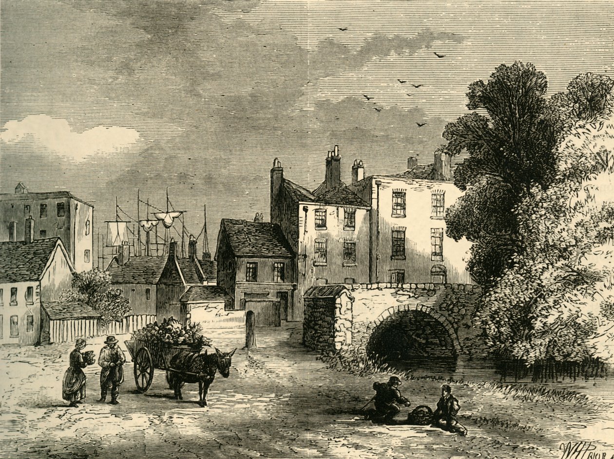 Mill Pond Bridge, v roce 1826, c1878. od Unbekannt