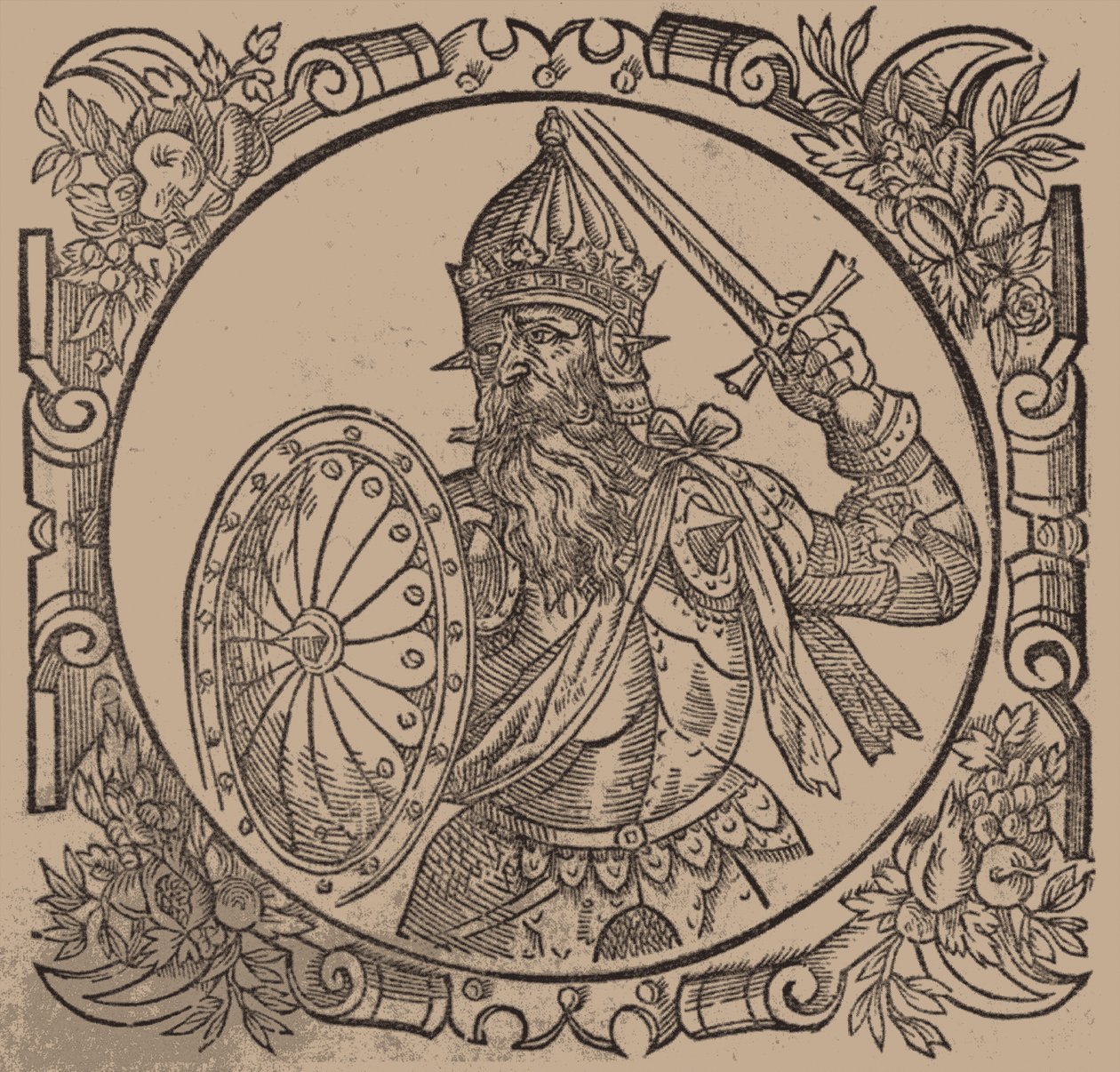 Mindaugas, litevský král Od: Sarmatiae Europeae desscriprio... od A. Guagniniho, 1578 od Unbekannt