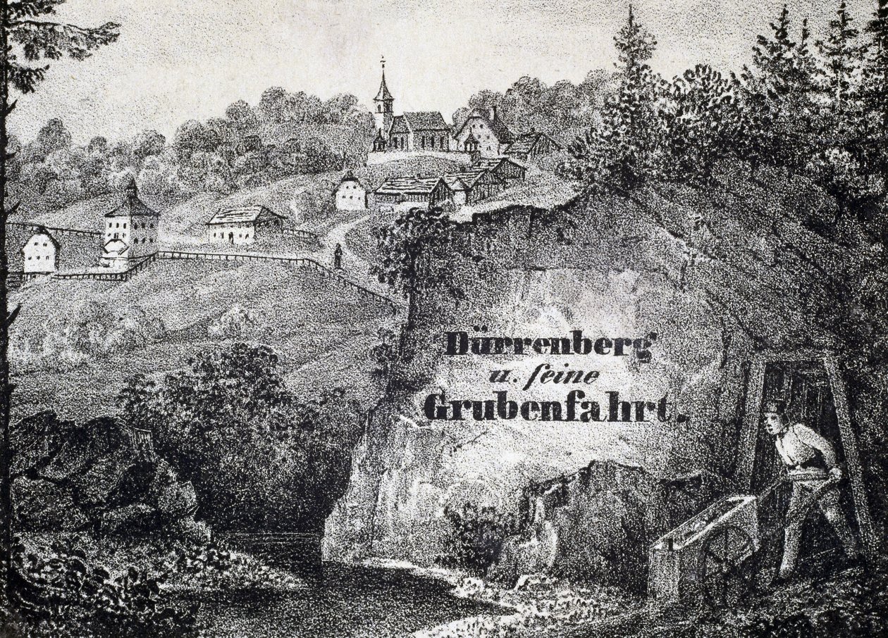 Mine de sel: Scéna du travail de la mine, Durrnberg, Autriche od Unbekannt