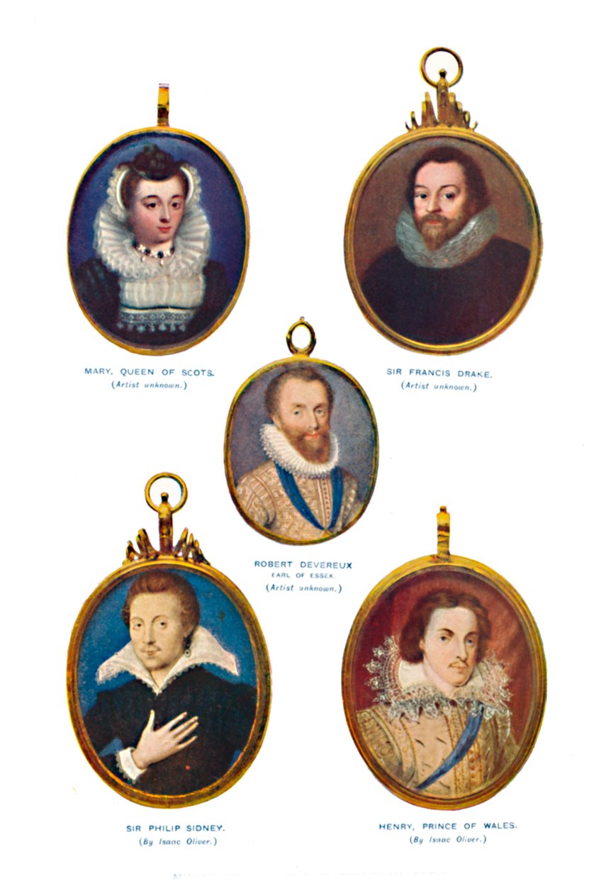 Miniatury alžbětinského období Victoria and Albert Museum., c1580-1610, 1903 od Unbekannt