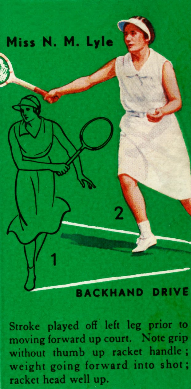 Slečna N. M. Lyle - Backhand Drive, c1935. od Unbekannt