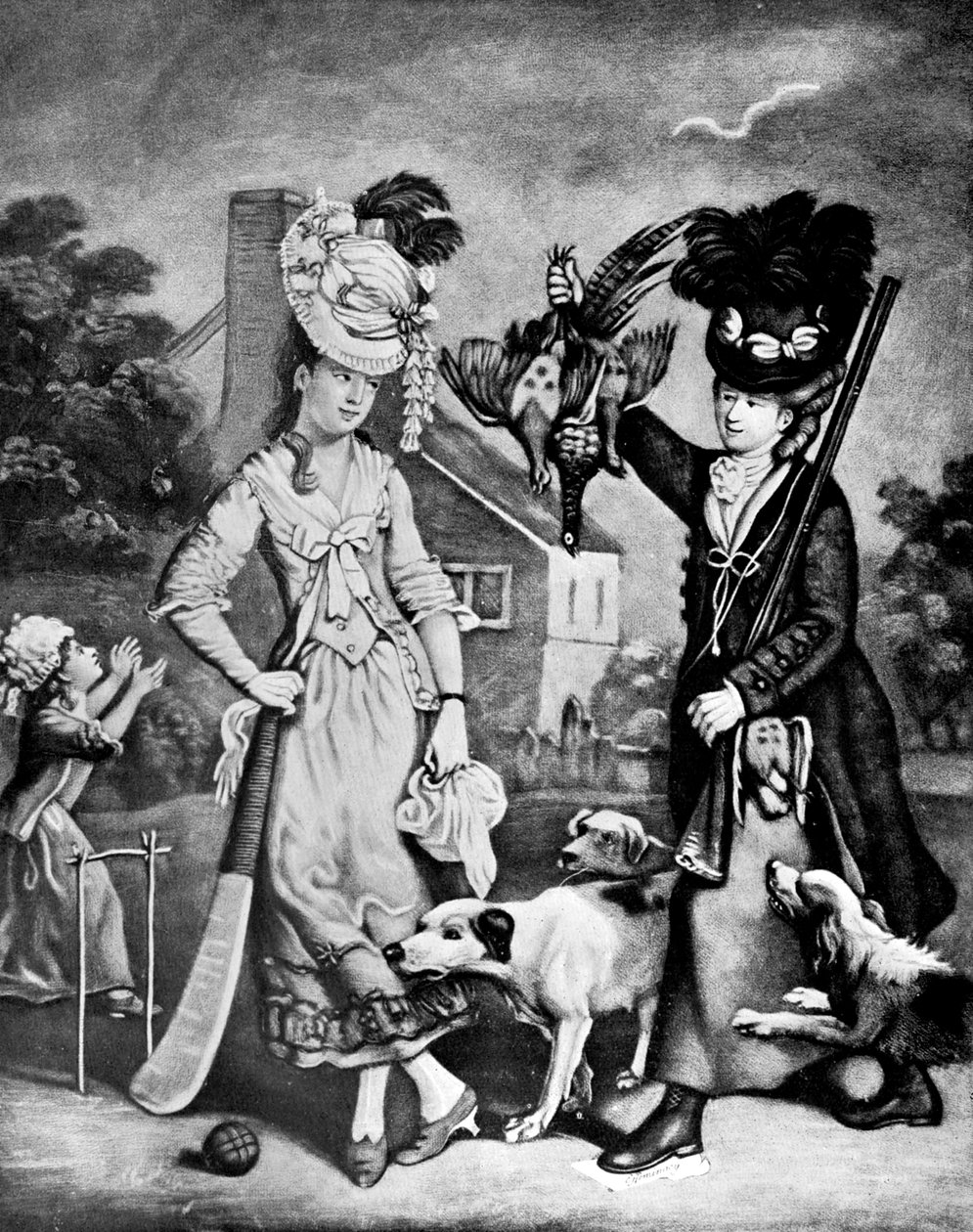 Slečna Wicketová a slečna Triggerová, 1770 od Unbekannt