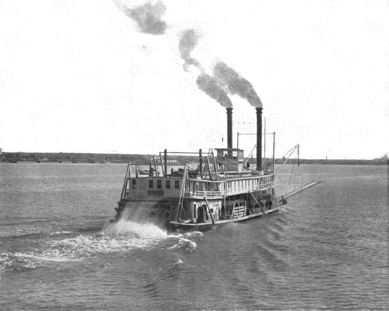 Kolesový parník Mississippi, USA, c1900. od Unbekannt