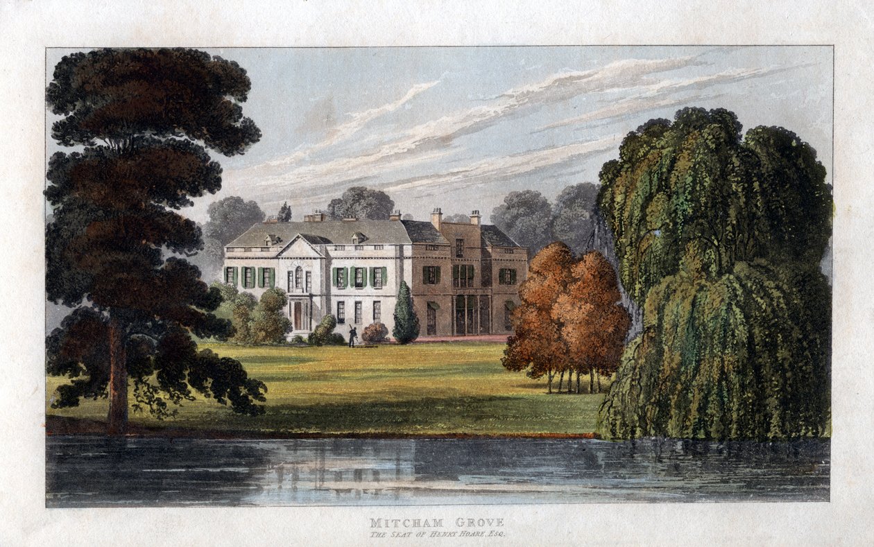 Mitcham Grove, Surrey, sídlo Henry Hoare, c1827 od Unbekannt