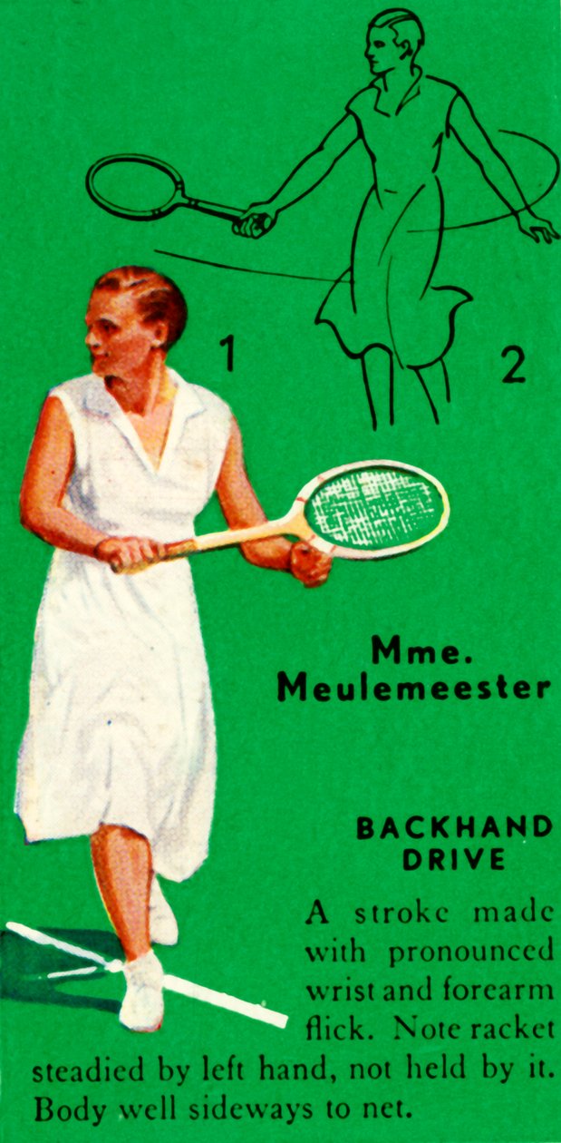 Mme. Meulemeester - Backhand Drive, c1935. od Unbekannt