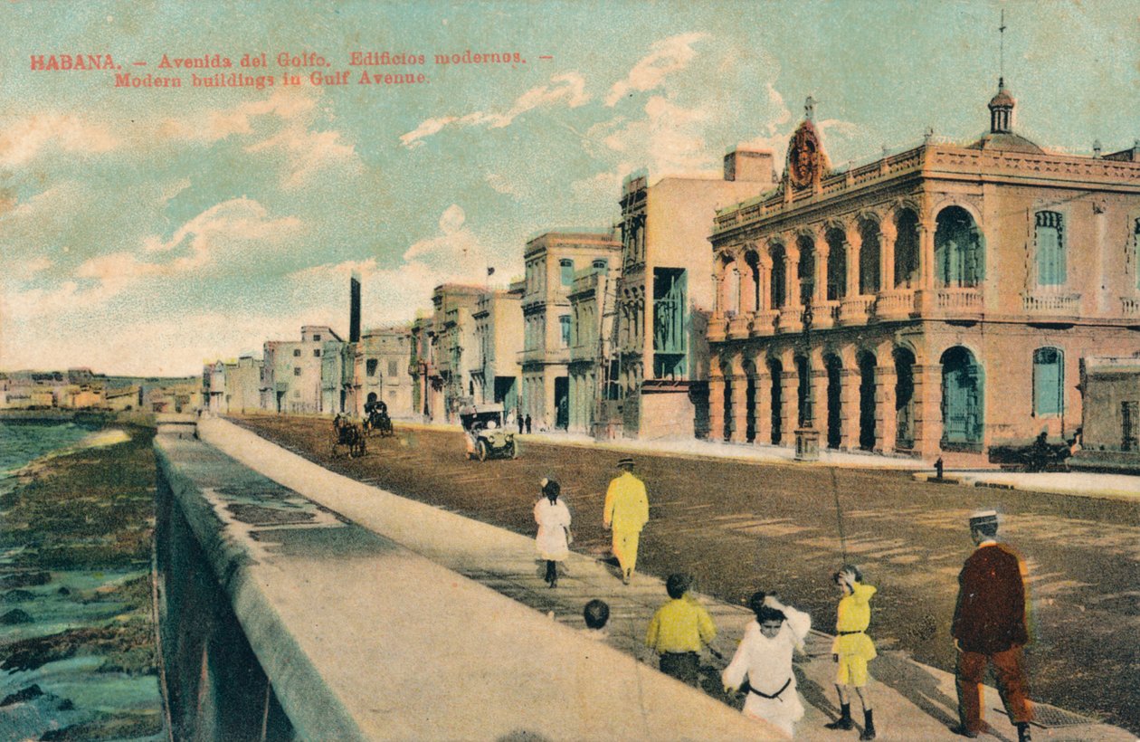 Moderní budovy v Gulf Avenue, Havana, Kuba, c1910 od Unbekannt