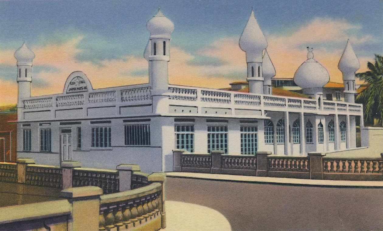 Mohamedánská mešita, Port of Spain, Trinidad, B.W.I., c1940. od Unbekannt