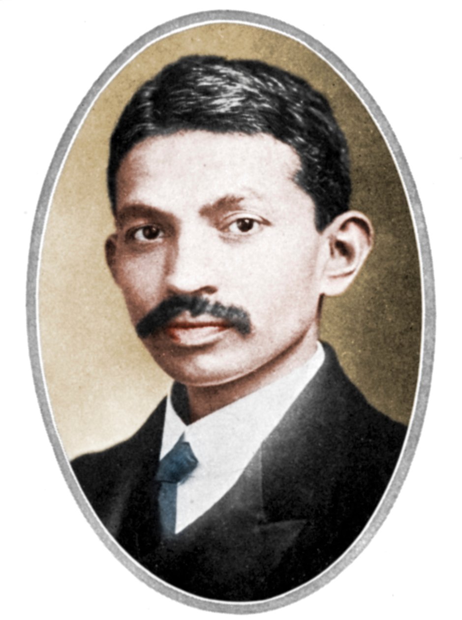Mohandas Karamchand Gandhi 1869-1948, jako mladý muž od Unbekannt