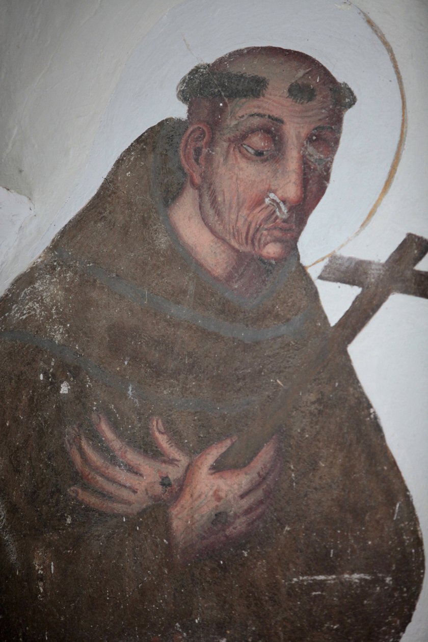 Klášter Saorge Obraz ze 17. století zobrazující svatého Františka z Assisi, Saorge, Francie od Unbekannt