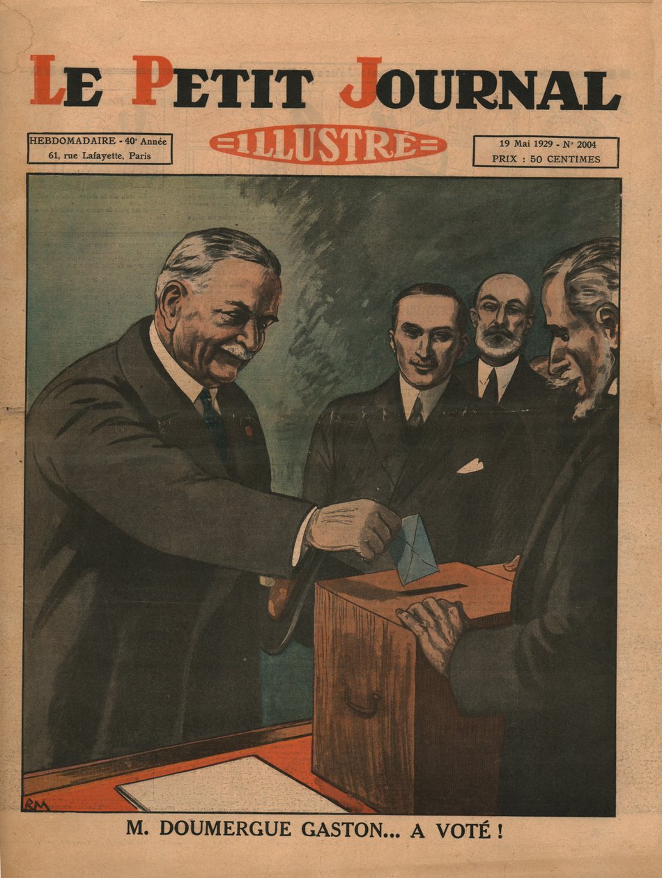 Monsieur Gaston Doumergue...hlasoval!, 1929. od Unbekannt