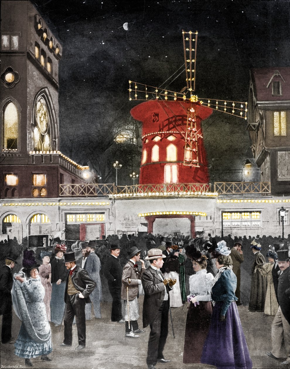 Montmartre SAmuse La Sortie Du Moulin Rouge, 1900 od Unbekannt