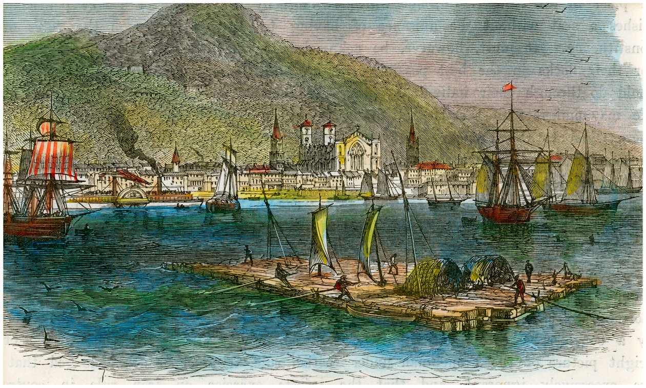 Montreal od řeky St Lawrence, Quebec, Kanada, c1880 od Unbekannt