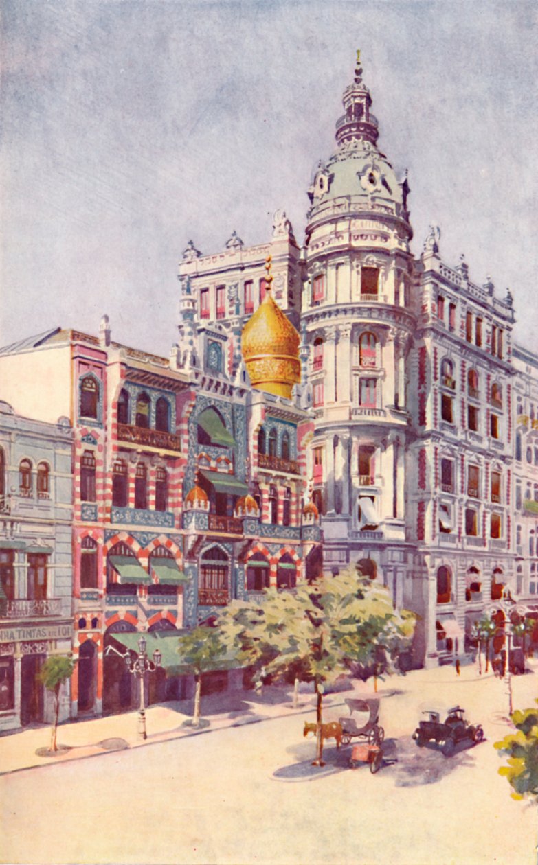 Maurská budova a pánové. Kanceláře Guinles, Avenida Rio Branco, 1914 od Unbekannt