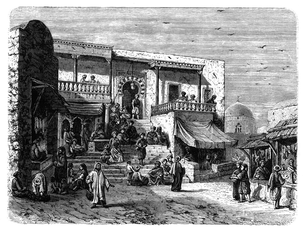 Maurská kavárna v Sidi Bou Said, Tunis, c1890 od Unbekannt