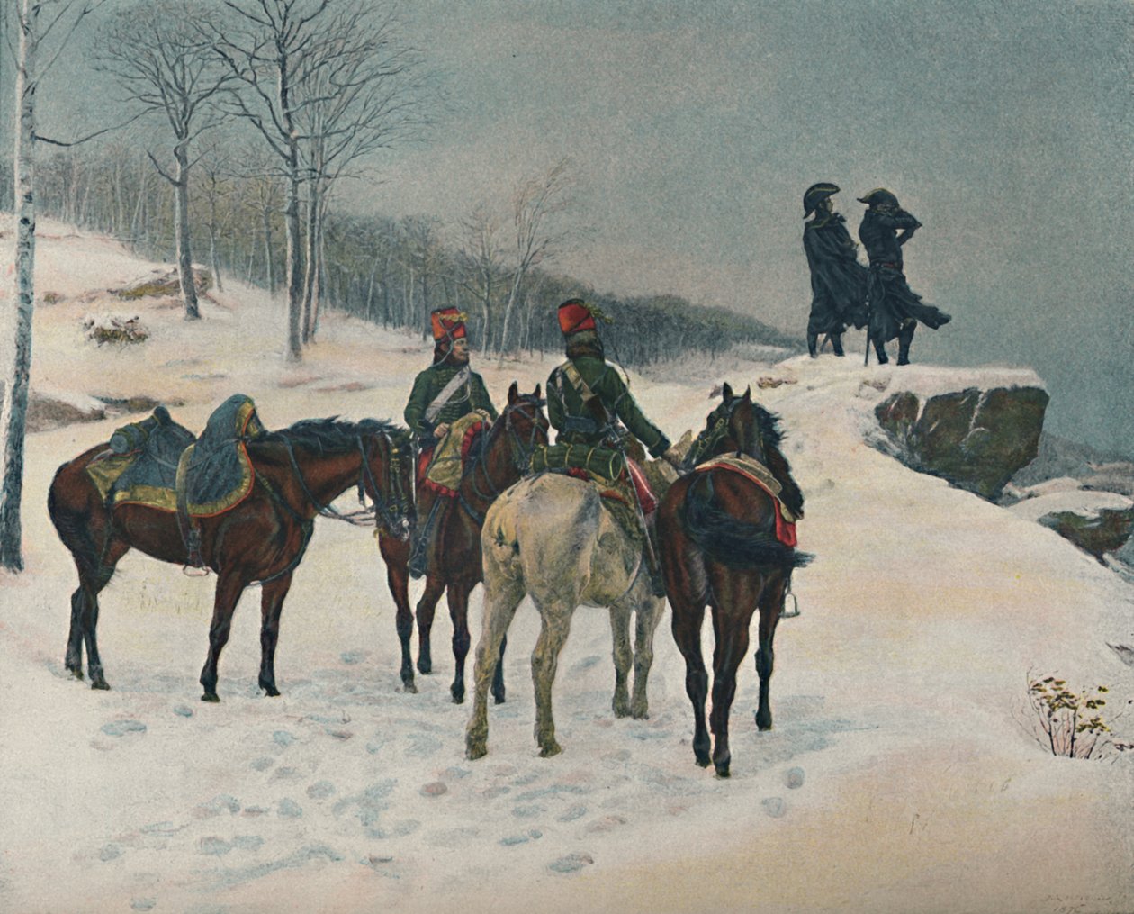 Moreau a jeho náčelník štábu, major Dessoles, 1800, 1876, 1896 od Unbekannt