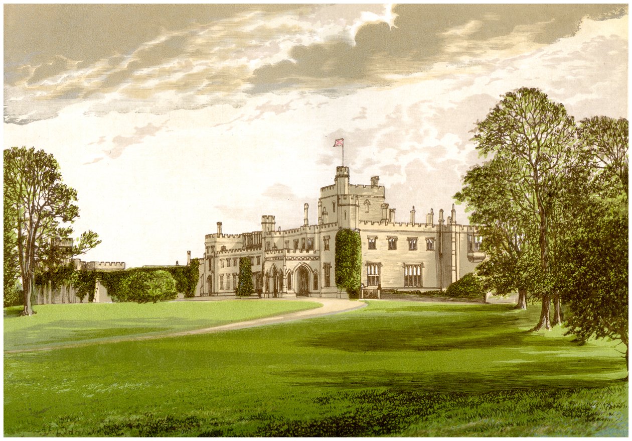 Moreton Hall, Cheshire, domov rodiny Ackers, c1880 od Unbekannt