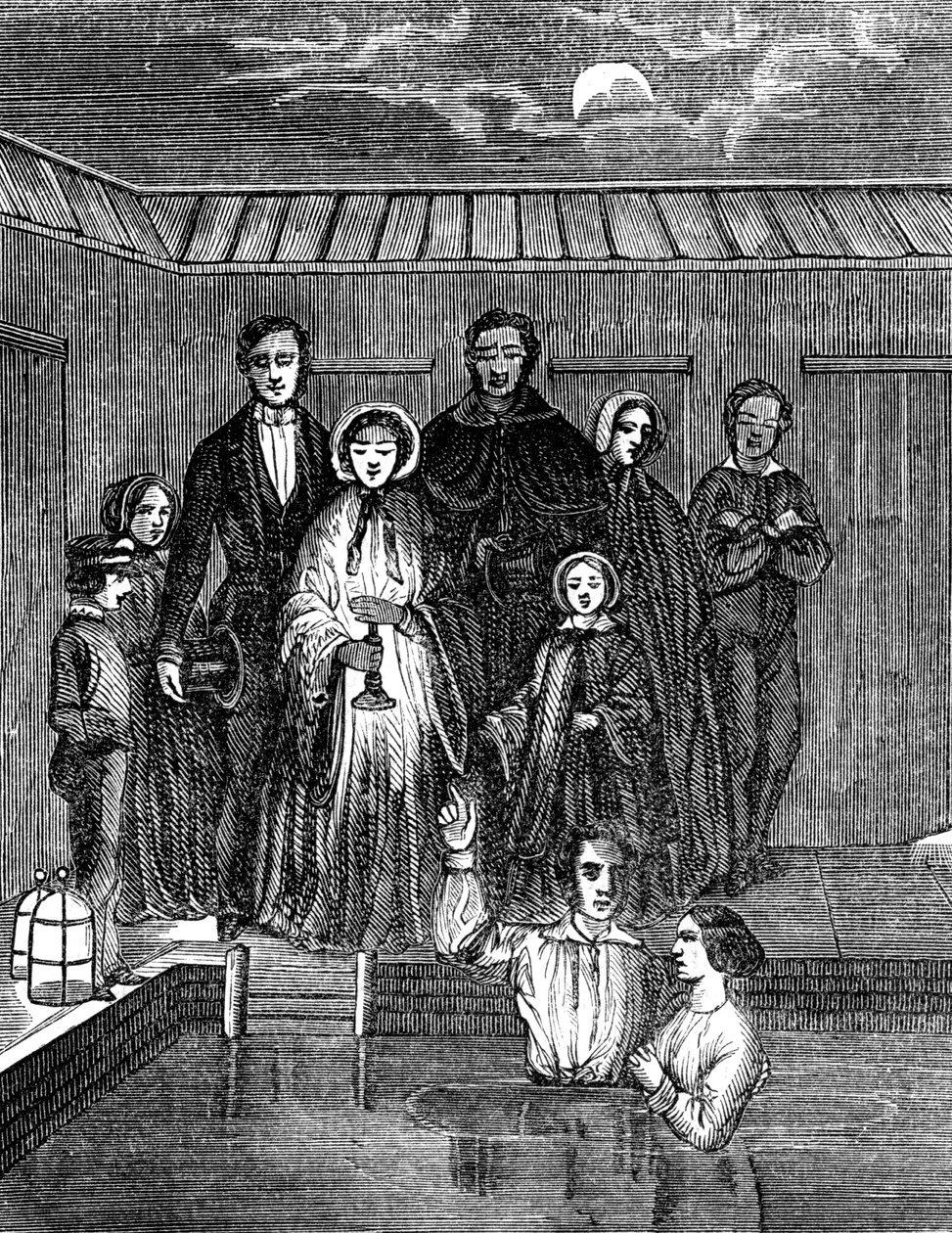 Mormonský křest úplným ponořením, Salt Lake City, Utah, 1853 od Unbekannt