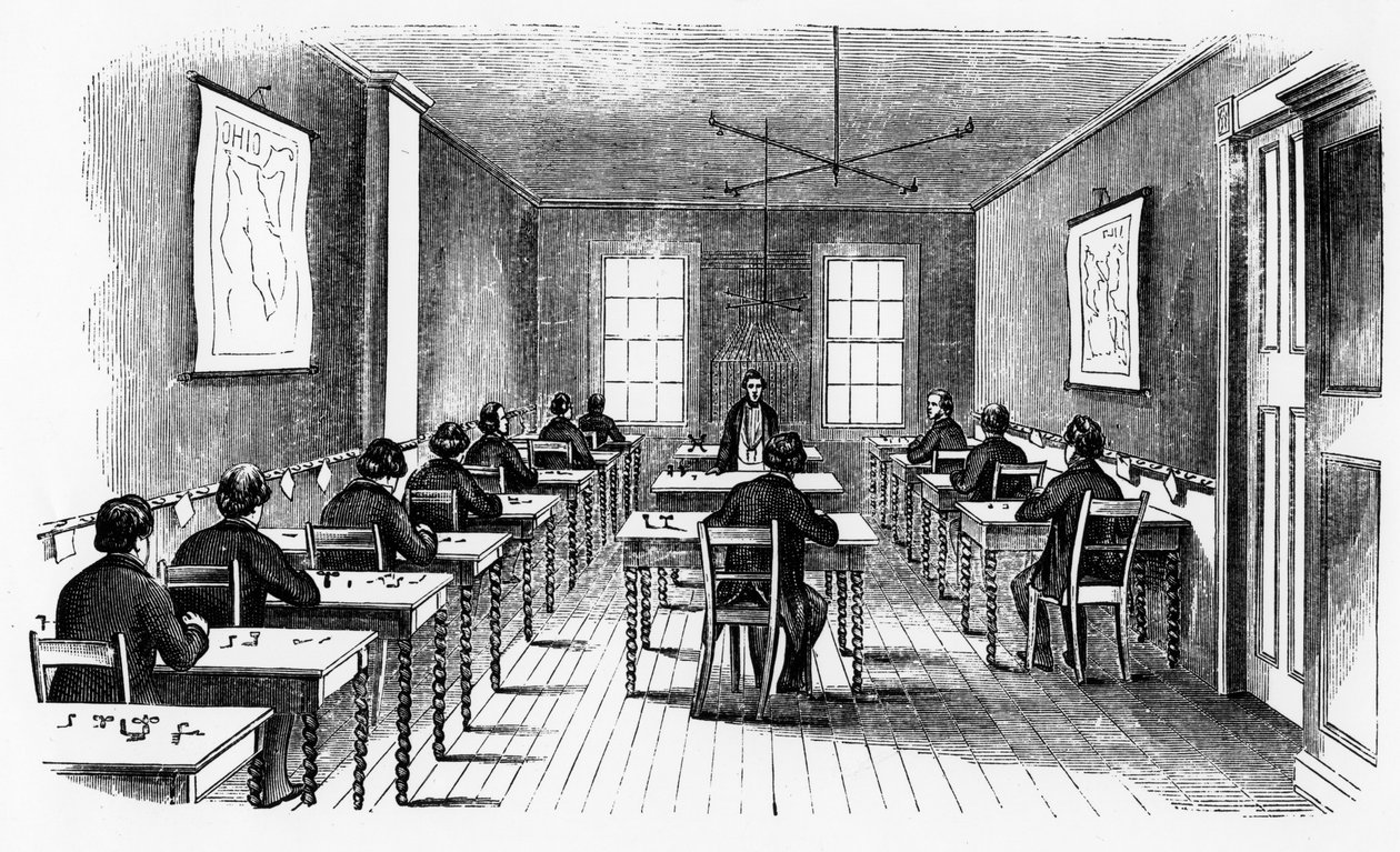 Morseův telegrafní operační sál, Cincinnati, Ohio, USA, 1859 od Unbekannt