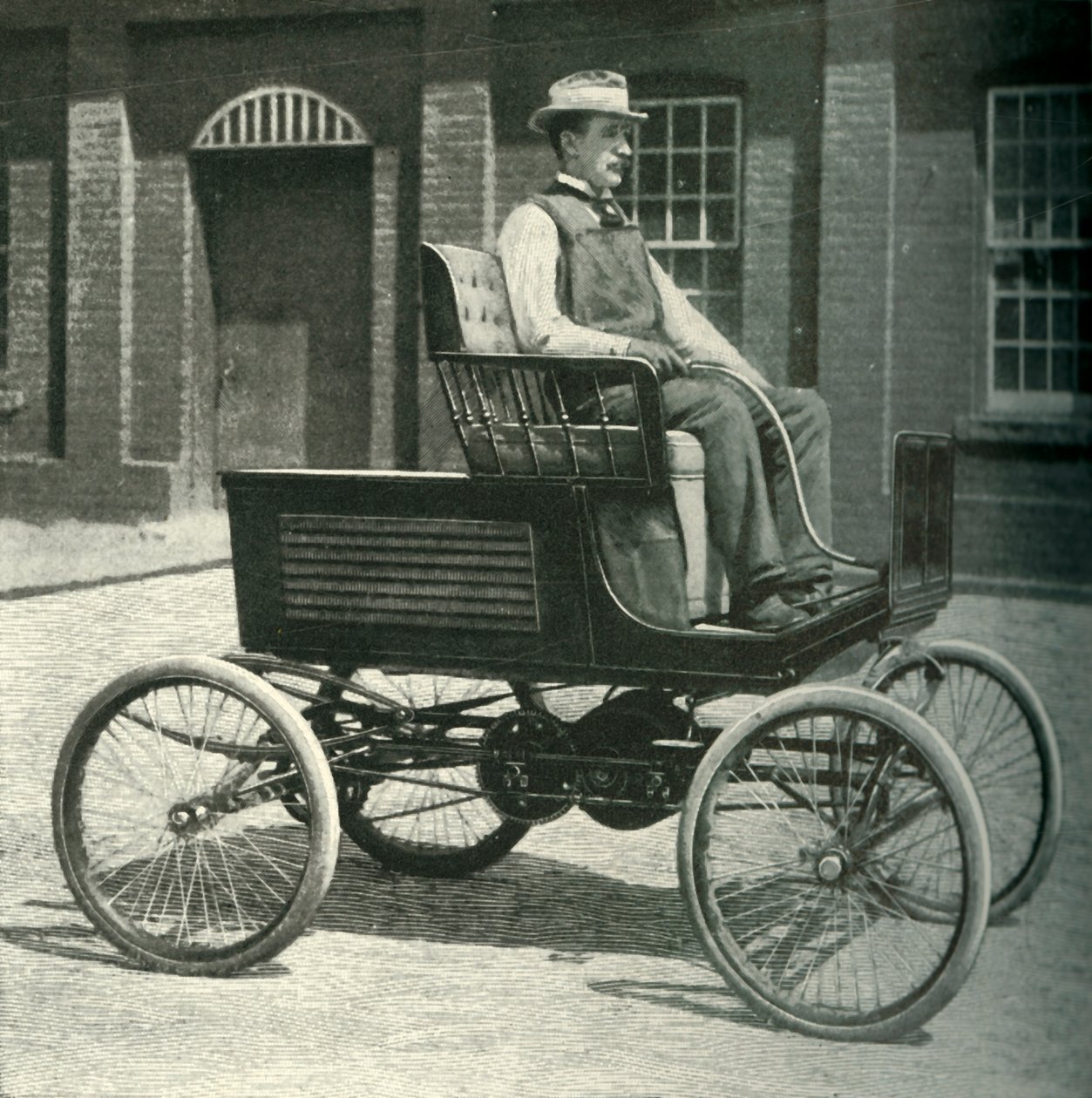 Motorový vůz vybavený novou akumulátorovou baterií, 1902. od Unbekannt