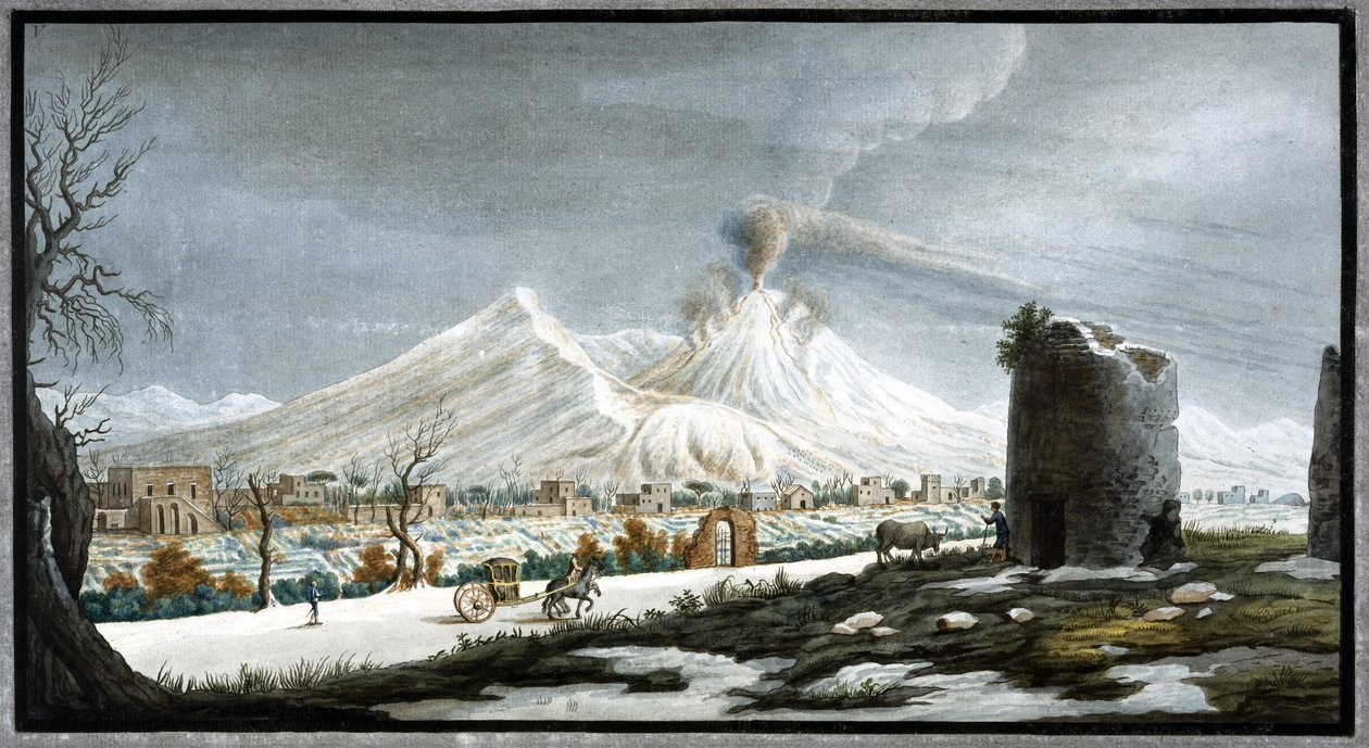 Erupce Vesuvu, Neapolské království, zima 1767 od Unbekannt