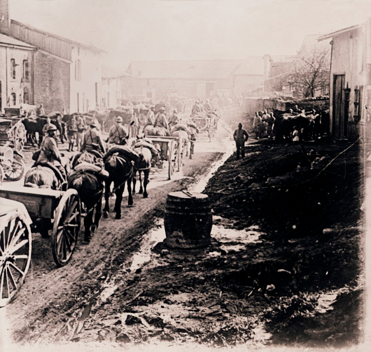 Jízdní jednotky s vozy, c1914-c1918 od Unbekannt