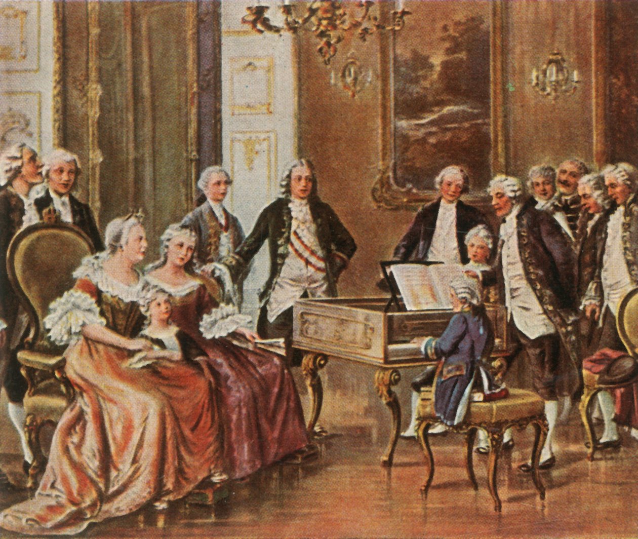 Mozart vystupuje pro císařovnu Marii Terezii, 1. října 1762, 1936. od Unbekannt