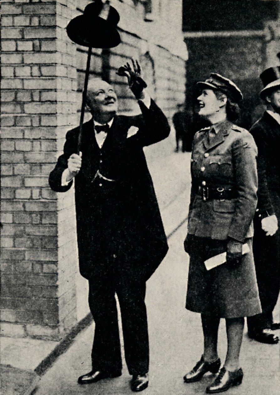 Pan Churchill ve veselé náladě, 40. léta, 1945. od Unbekannt