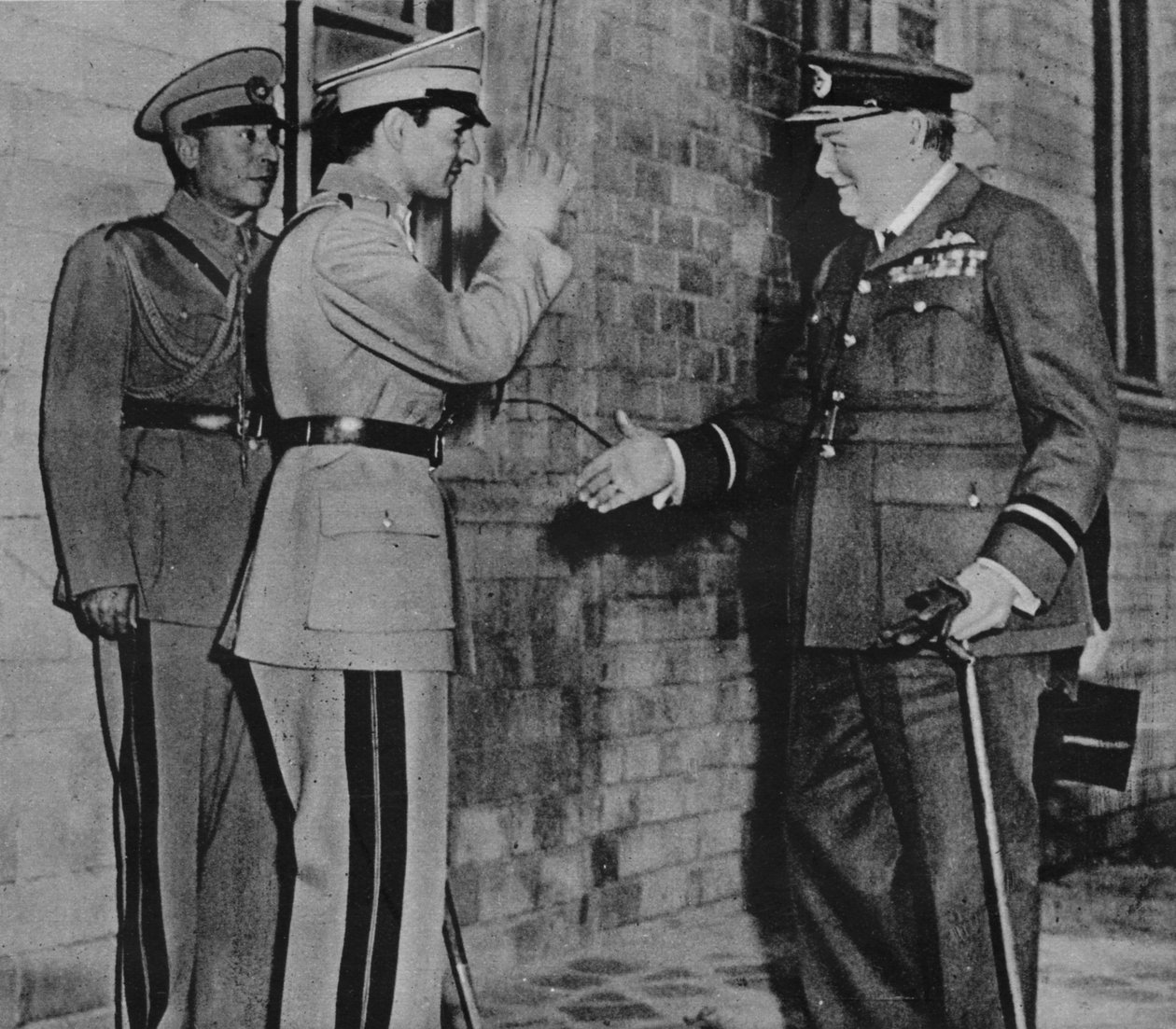 Pana Churchilla vítá perský šáh z roku 1943 od Unbekannt