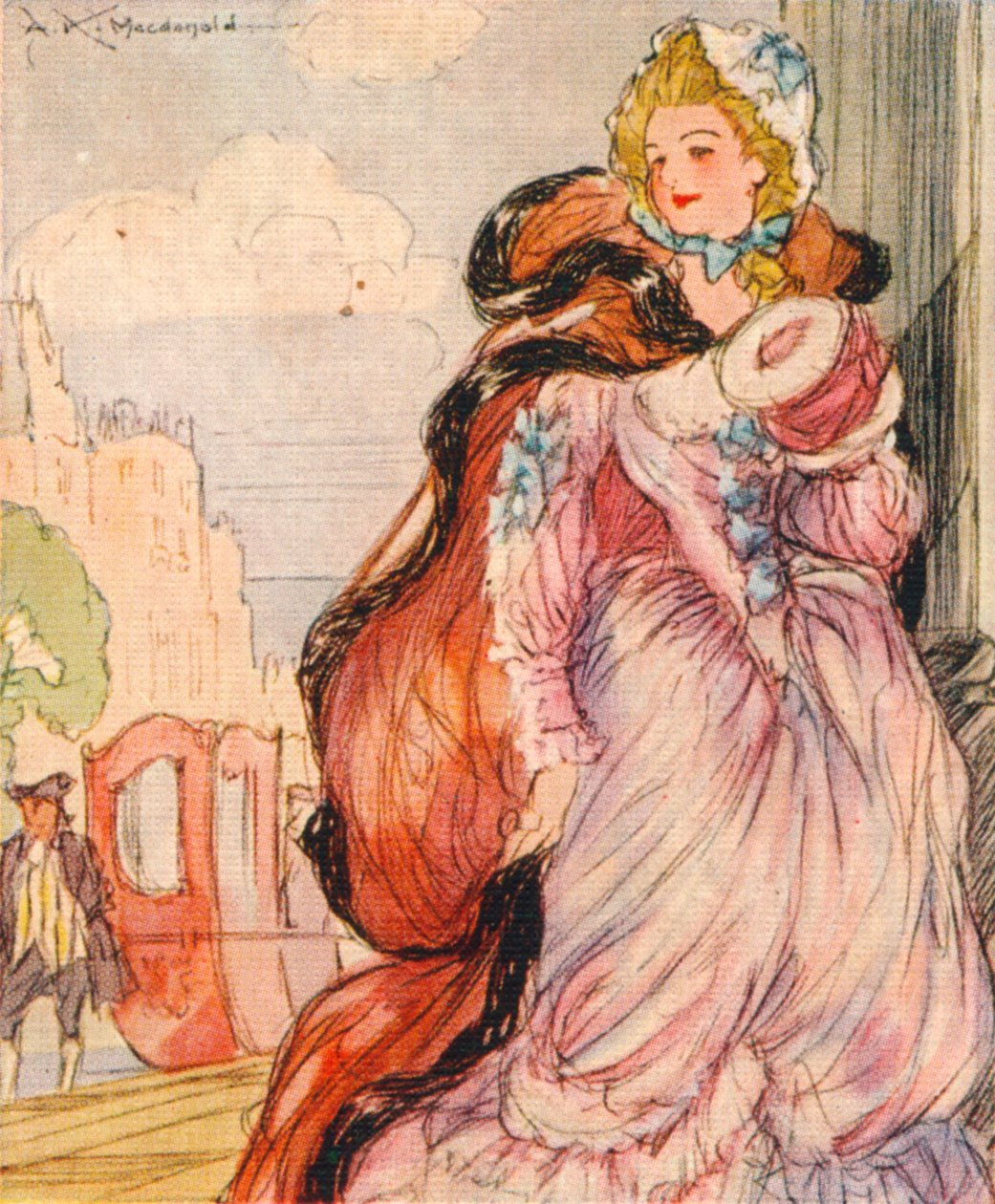 Paní Fitzherbert, dlouholetá společnice budoucího krále Jiřího IV Spojeného království, 1937. od Unbekannt